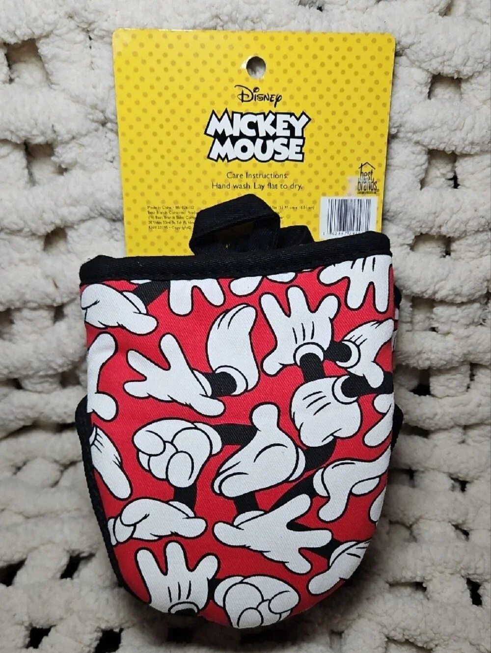 Disney Mickey Mouse Mini Kitchen Oven Mitts - Red, White, Black